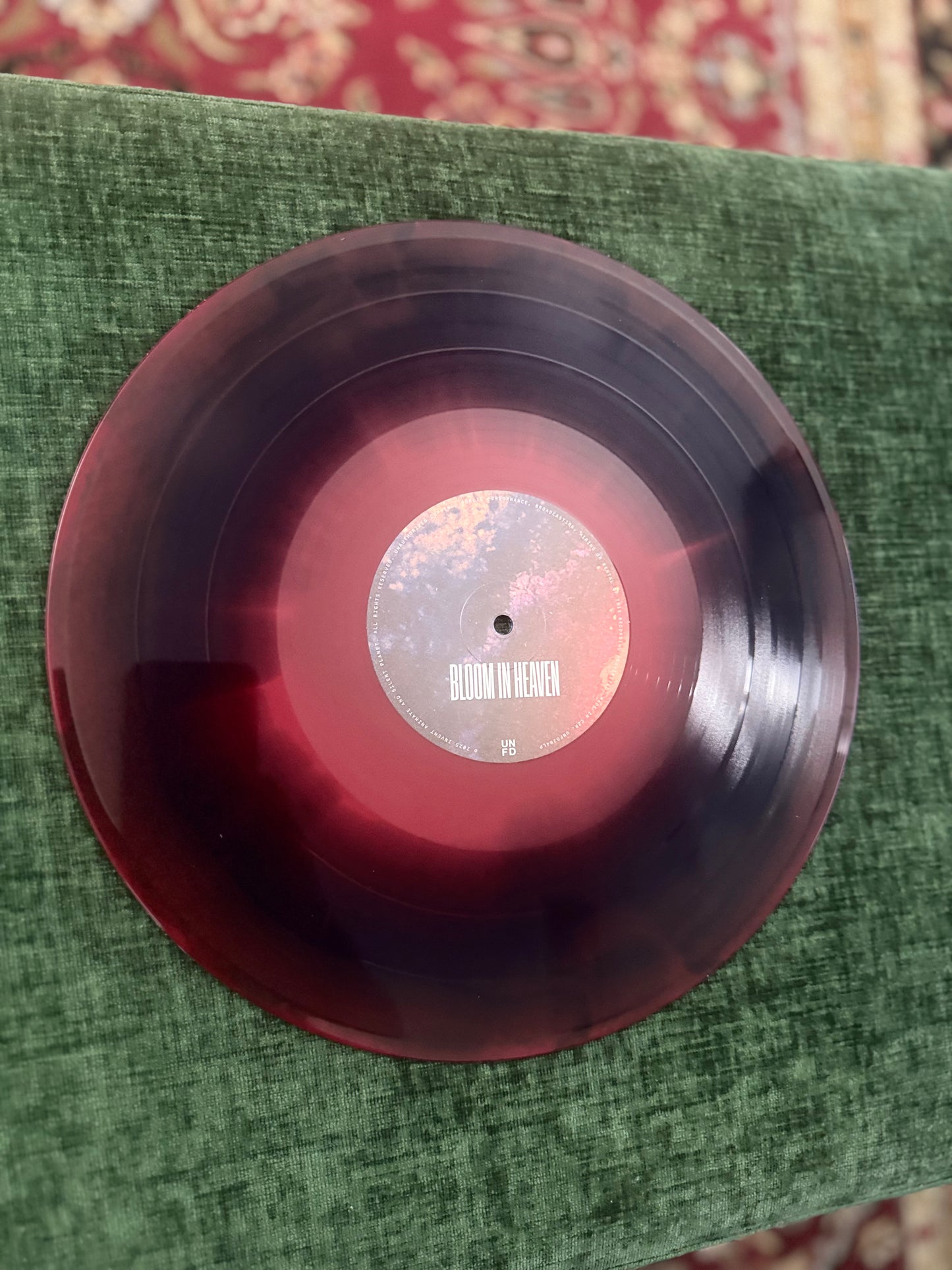 BLOOM IN HEAVEN VINYL - RED/BLACK MARBLE